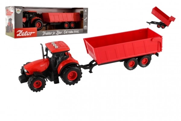 Zetor traktor utánfutóval