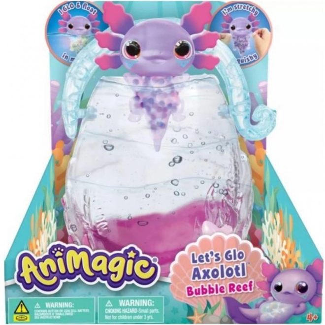 Világító Axolotl akváriumban