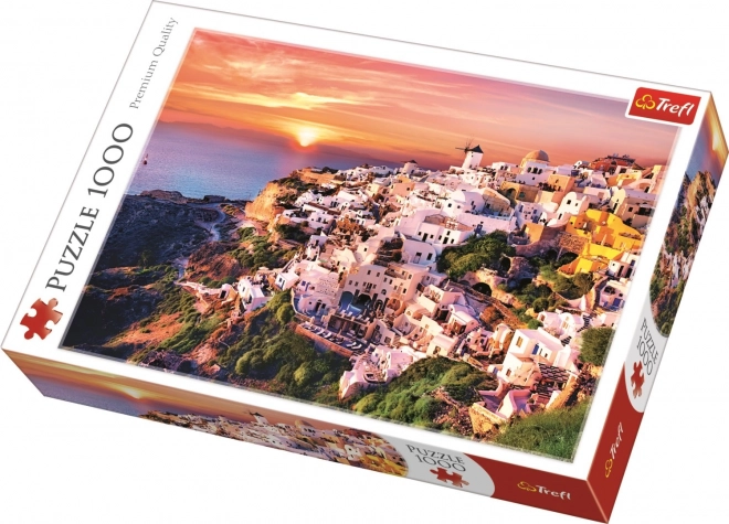 1000 darabos puzzle - Naplemente Santorini felett