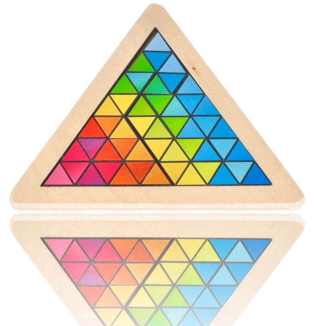 Goki hatszögletű fa mozaik puzzle fejtörő - 18 darabos