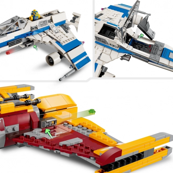 Star Wars E-Wing Új Köztársaság vs Shin Hati Vadászgép LEGO készlet