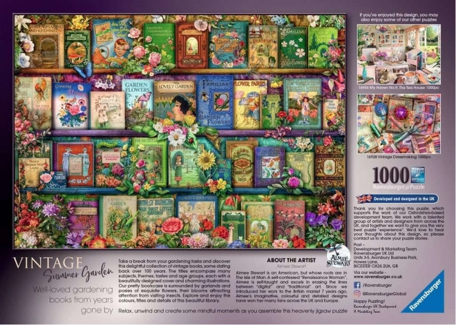 Ravensburger puzzle könyv klasszikusok: nyári kert 1000 darab