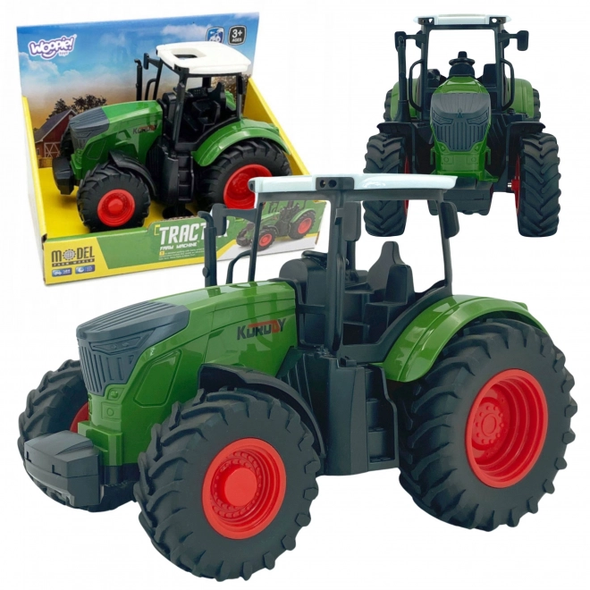 Woopie zöld traktor gumikerékkel