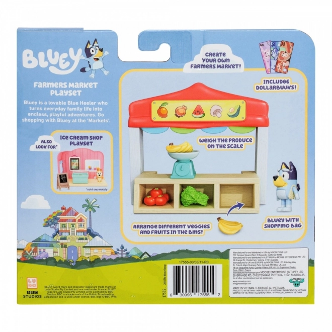 Bluey mini figurák - Élelmiszerbolt készlet