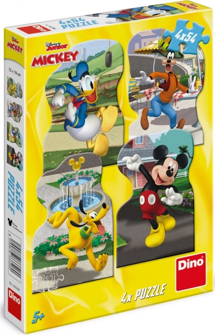 Mickey és Barátai 4x54 darabos városi puzzle