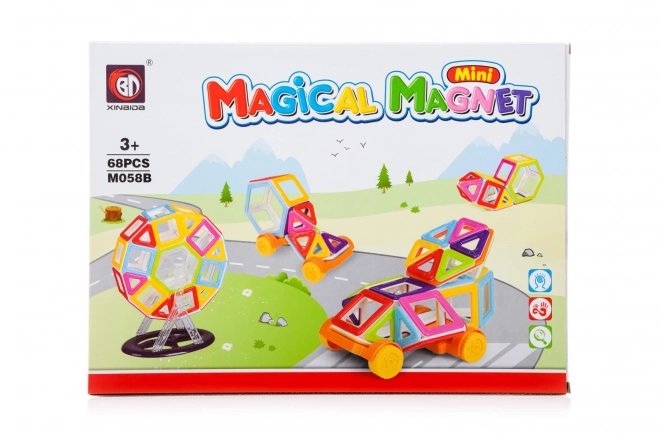 Mágneses építőkészlet Magical Magnet Mini 68 darab