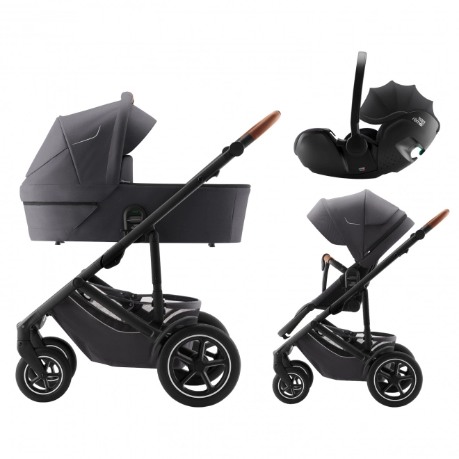 Kombinált babakocsi szett Smile 5Z és Baby-Safe PRO Classic, Midnight Grey