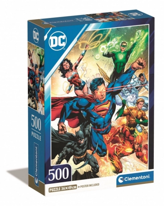 500 darabos compact puzzle - DC Comics igazság ligája