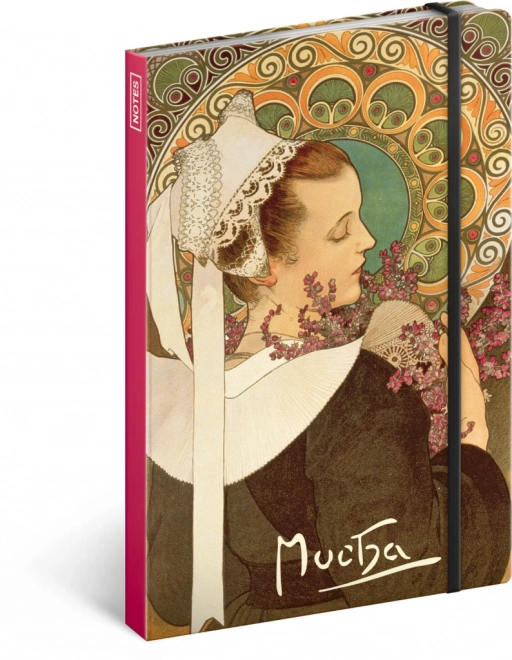 Notique jegyzetfüzet - Alfons Mucha Vřes motívummal