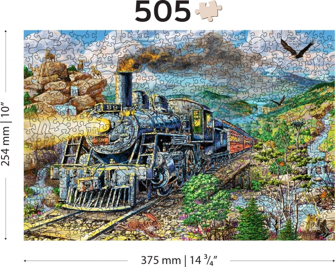 Fa puzzle vasút 505 darab