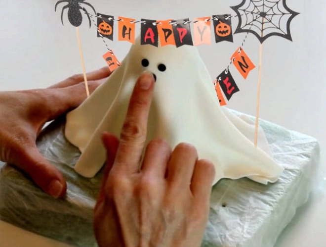 halloween torta dekoráció topper girland papírból