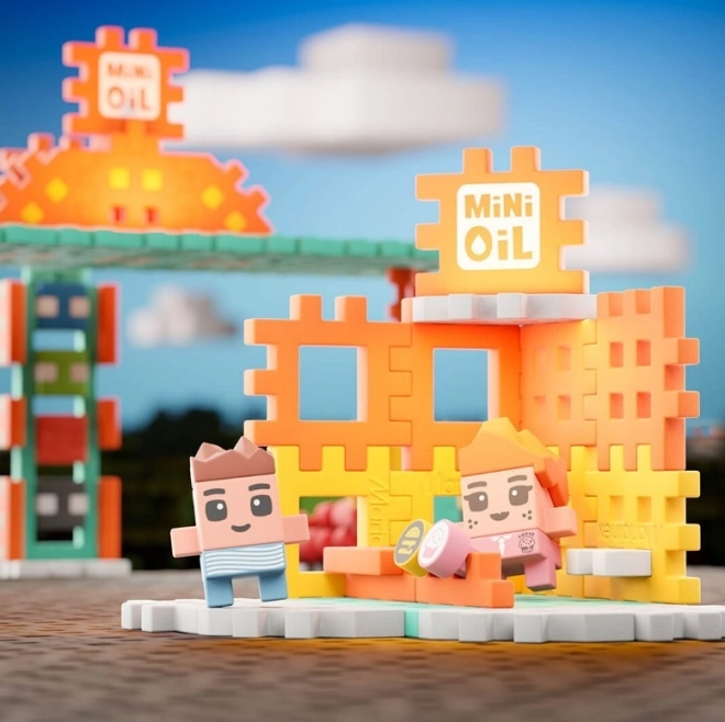 Mini Waffle City benzinkút építőkészlet
