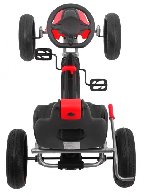 Grand Ride pedálos gokart gyerekeknek 3+ Piros + EVA kerekek + Állítható ülés + Kézifék
