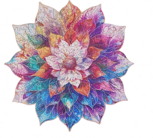 Fa kirakós Virág mandala