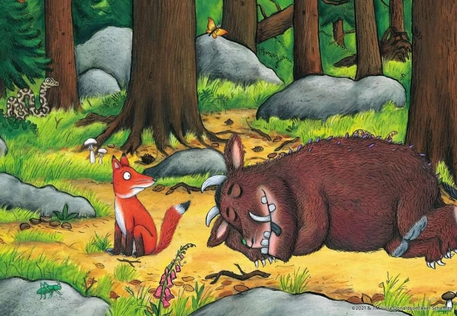 Gruffalo és az erdei állatok dupla puzzle 2x12 darab