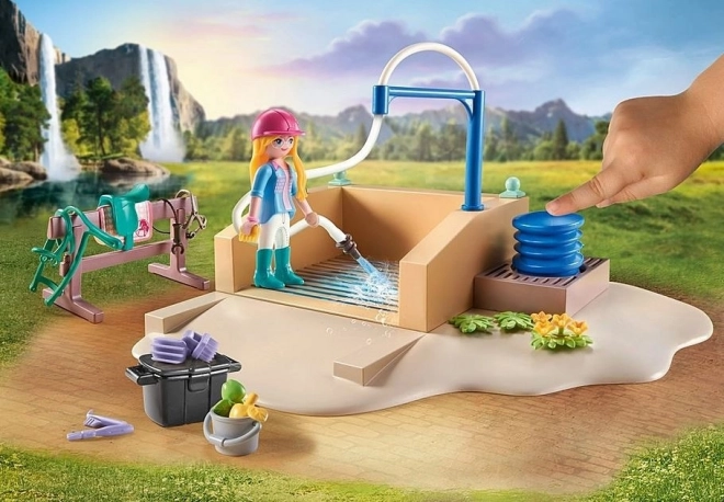 Isabella és Lioness lómosókészlet - PLAYMOBIL lovasjáték