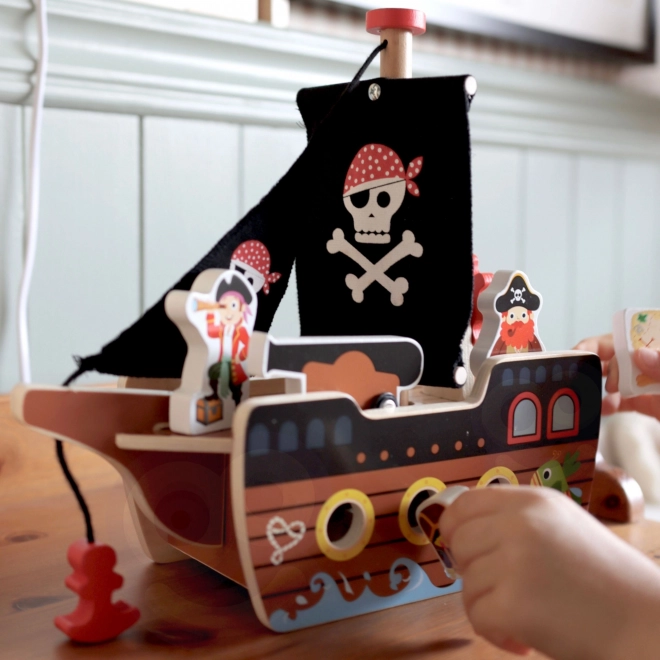 Fa kalózhajó figurákkal Tooky Toy