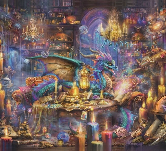 Puzzle Varázslatos könyvtár 3000 darab Ravensburgertől