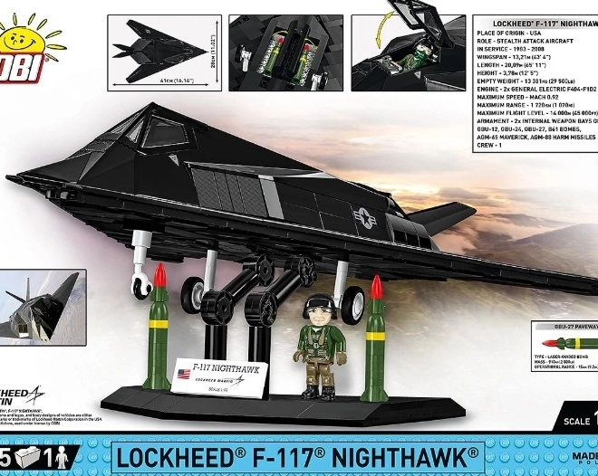 Model F-117 Nighthawk 795 darabból