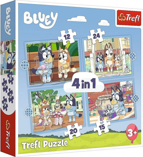 Bluey és világ 4 az 1-ben puzzle