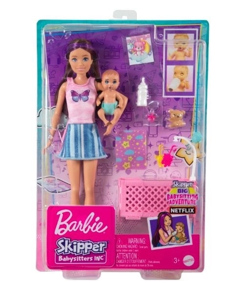 Barbie bébiszitter játék szett