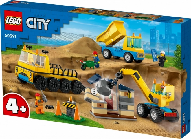 Lego city bontócsapat: teherautó és golyós daru