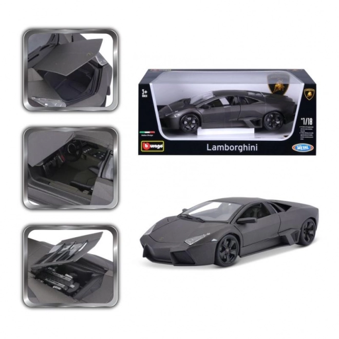 Bburago 1:18 lamborghini reventón fém autó - szürke