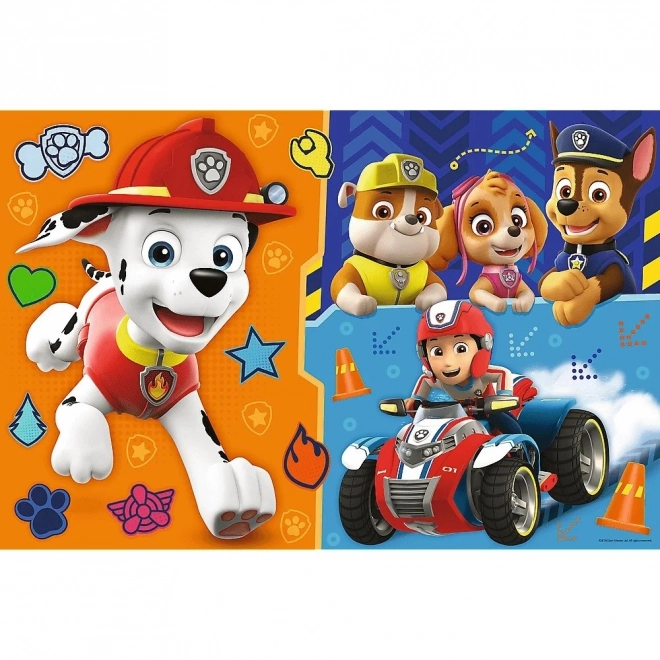 Kétszínű PAW Patrol óriás puzzle - 15 darab