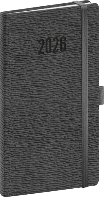 Rivoli 2026 zsebnapló szürke