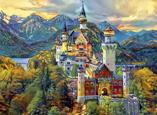 Neuschwanstein kastély puzzle 6000 darab