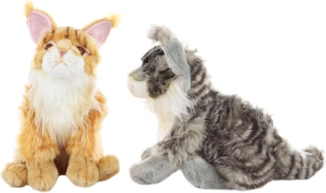 Plüss Maine Coon macska 37 cm, környezetbarát