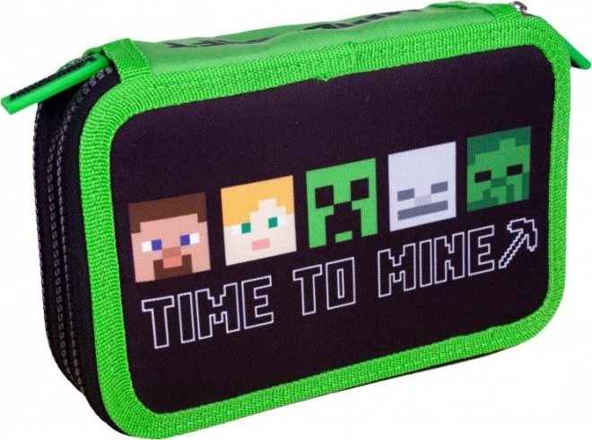 Iskolai tolltartó Minecraft Alex és Steve háromszintes