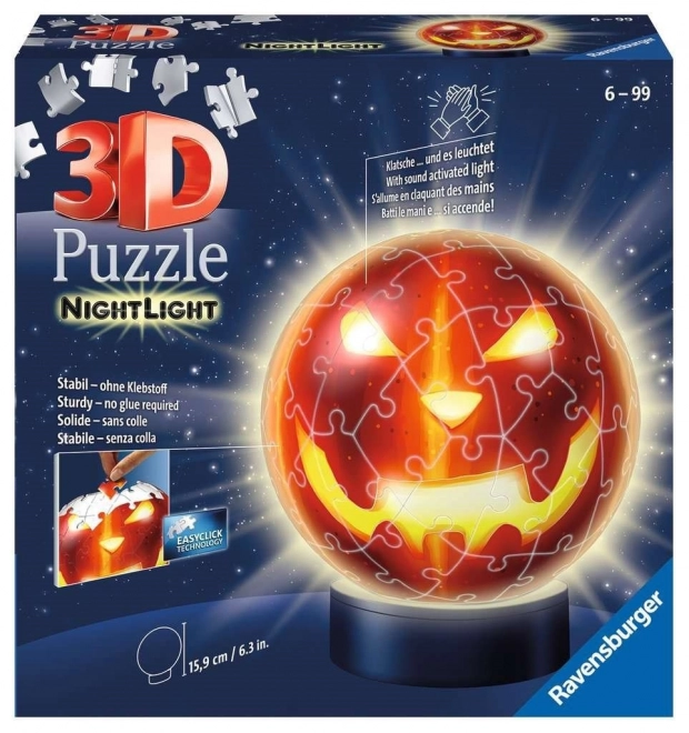 Világító tök 3D puzzle 72 darabos