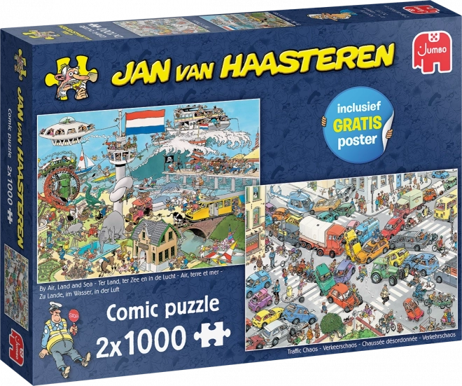 Jumbo Puzzle - Közlekedési Káosz és Utazás Repülővel és Hajóval 2x1000 darab