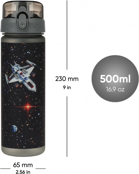 BAAGL Pixel Space 500 ml Tritán palack