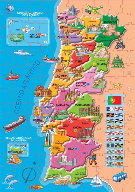 Educa Puzzle Portugália Térkép 150 darab