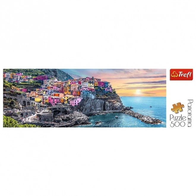 Panoráma puzzle 500 darabos - Vernazza naplementében