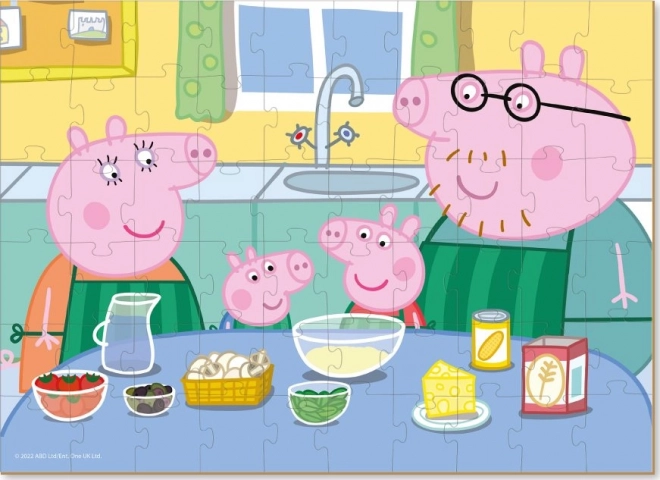 Peppa malac közös főzés puzzle, 60 darab