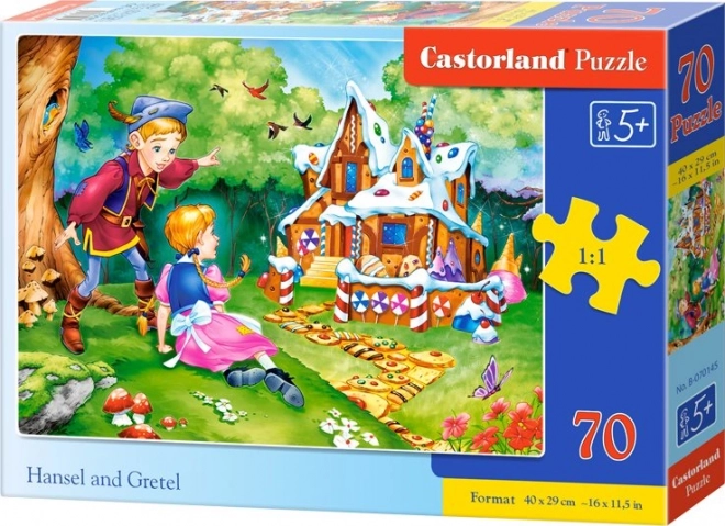 70 darabos Hansel és Gretel puzzle