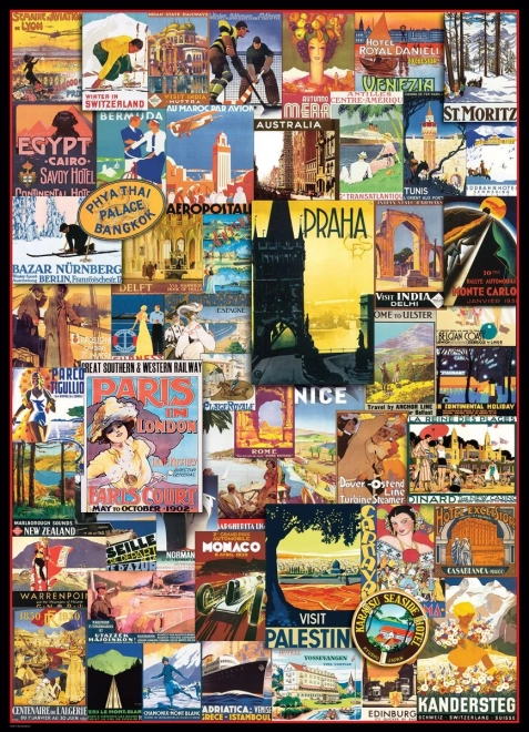 Utazási poszterek 1000 darabos puzzle