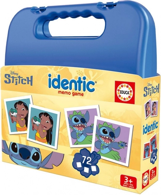 EDUCA Pexeso Bőrönd Stitch 72 kártya