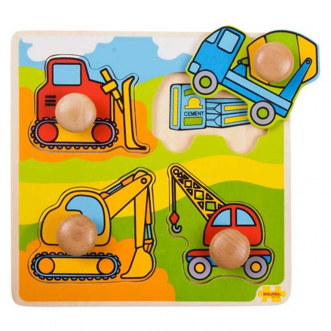 bigjigs toys építőipari gépes beillesztős puzzle