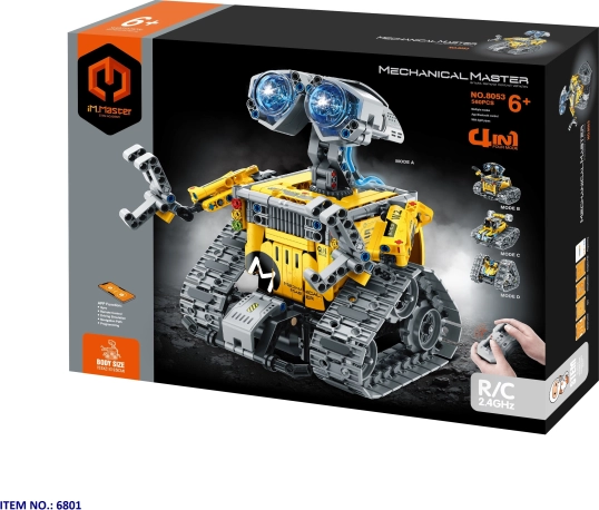 IM.Master építőkészlet robot WALL-E 4 az 1-ben RC távirányító/app 15,5×21×19,5 cm