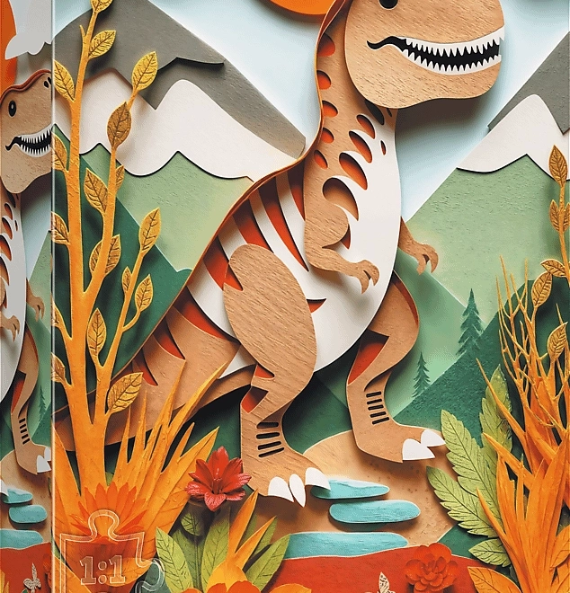 Puzzle Papírművészet: Dinoszaurusz 160 darabos