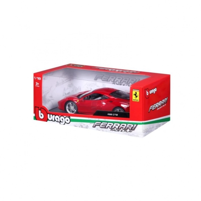 Fém autó modell Ferrari 488 GTB piros