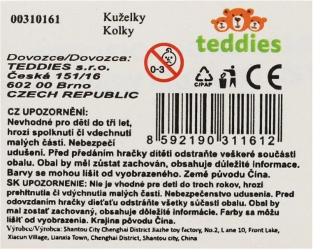 Színes teke- és labdakészlet gyerekeknek