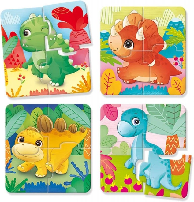 Színes dinoszaurusz puzzle
