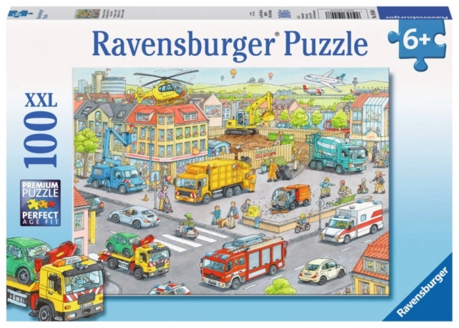 Autók a városban XXL puzzle 100 darabos - RAVENSBURGER