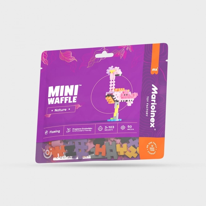 Mini Waffle nature flamingó készlet