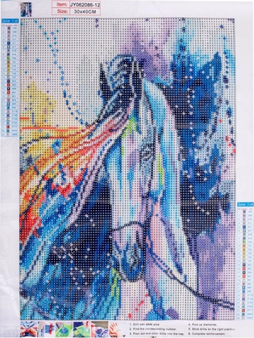 Diamantfestő készlet Ló 30x40cm